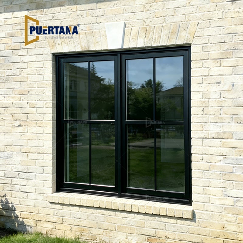 Craftsman Colonial Victorian Farmhouse Cape Cod Style  Aluminum Double & Single Hung Windows For Traditional Home