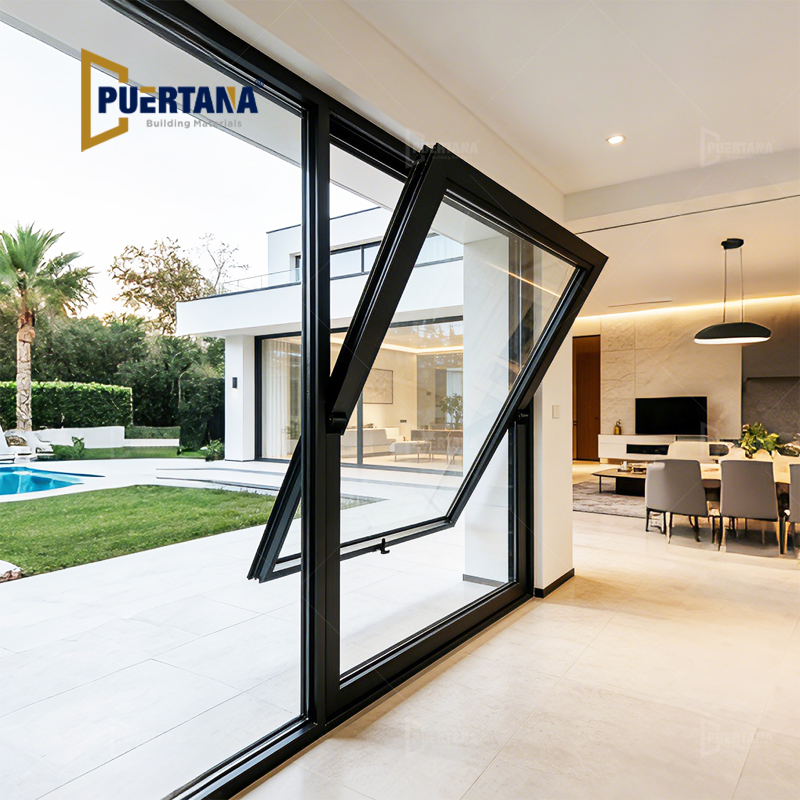 House Windows Thermally-broken Aluminum Centre Pivot Window