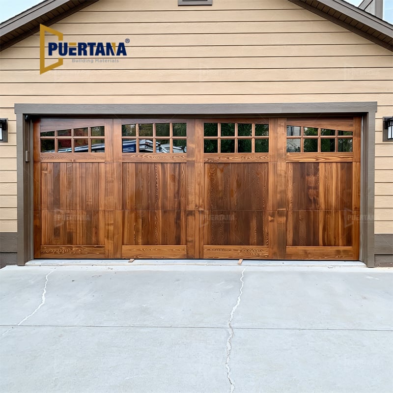 Residential Overhead Real Wood Wooden Sectional Garage Doors