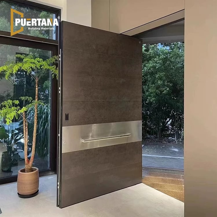 Industrial-Style Aluminum Pivot Door – Loft & Warehouse Aesthetic