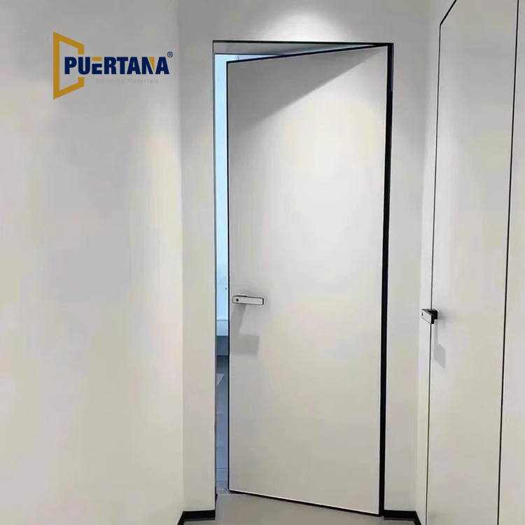 Interior Invisible Aluminum Frame Wooden Doors