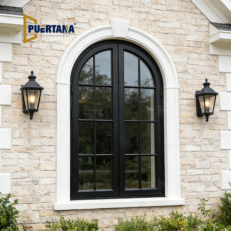 Historical Restoration Replacement & New Construction Radius Windows Aluminum Casement Window With Arched Round Top Design