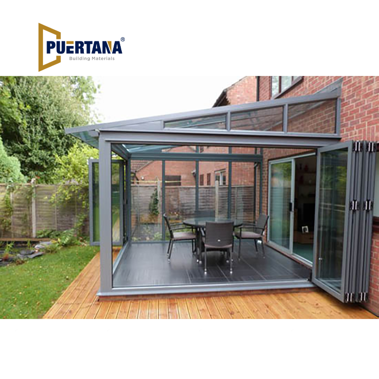 ‌Premium Lean To Sloped Roof Aluminum Sunroom Kit‌ – Thermal Break Technology for All Seasons