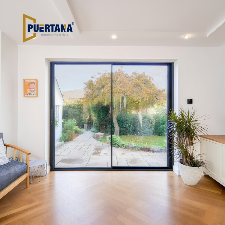 Modern Exterior Aluminium External Slim Sliding Insulated Glass Door Hurricane Proof Design