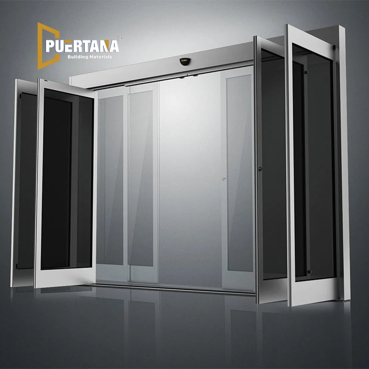 Commercial Escape Emergency Exit Automatic Aluminum Slide Panic Break-out Door