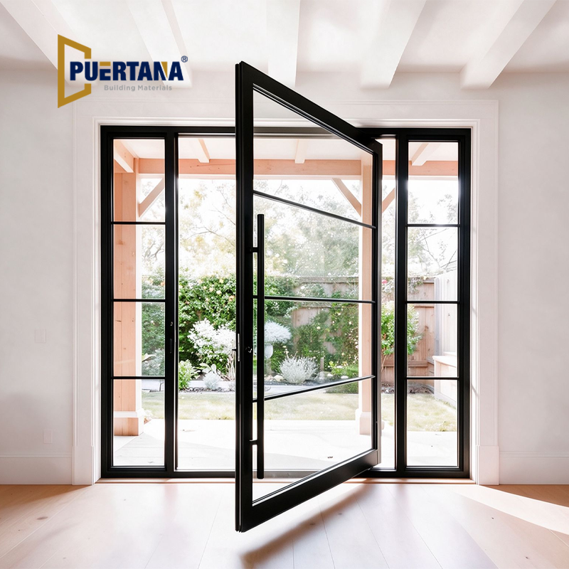 Custom Exterior Aluminum Frame Pivot Patio Doors for House Renovation Project