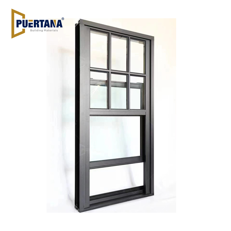100 Series Aluminum Single & Double Hung WIndows Lift Up Vertical Sliding Windows