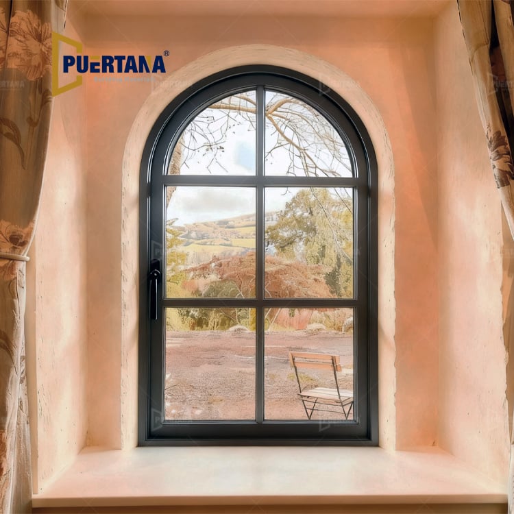 Arched Top Aluminum Casement Windows Spanish Colonial Home Style Window