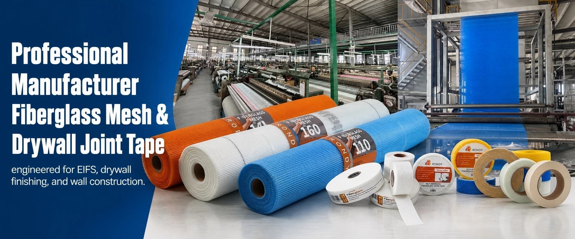 Professional Manufacturer Fiberglass Mesh & Drywall Joint Tape
