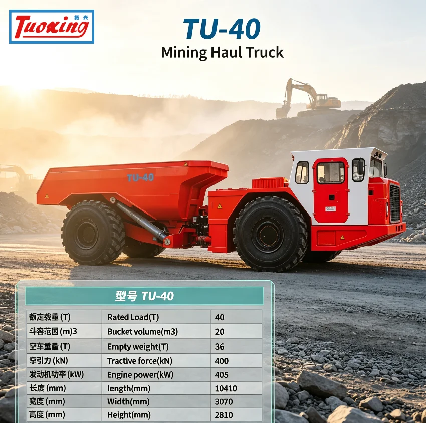 Yantai tuoxing dump truck 40 ton TU-40 gold mining equipment