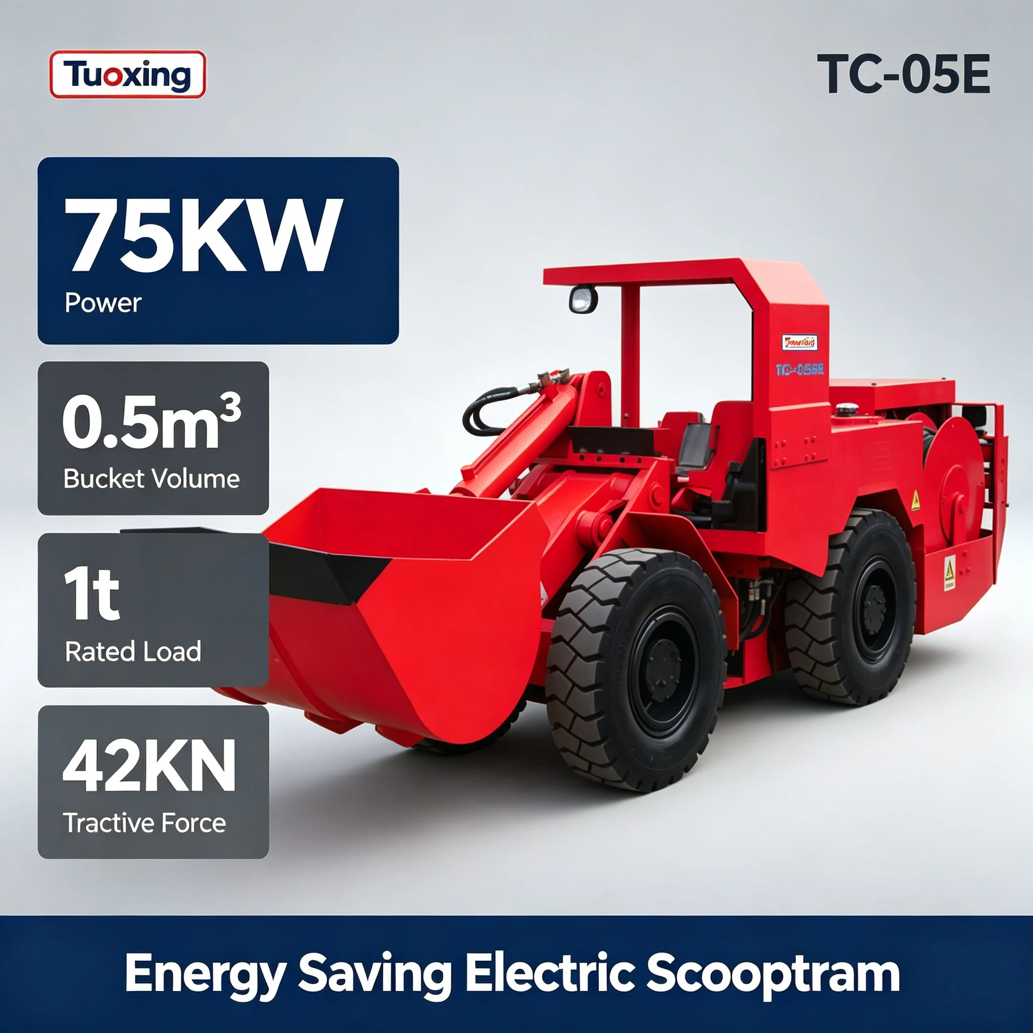 TC-0.5E Chargeur électrique LHD pour tunnel minier spécial avec godet avant