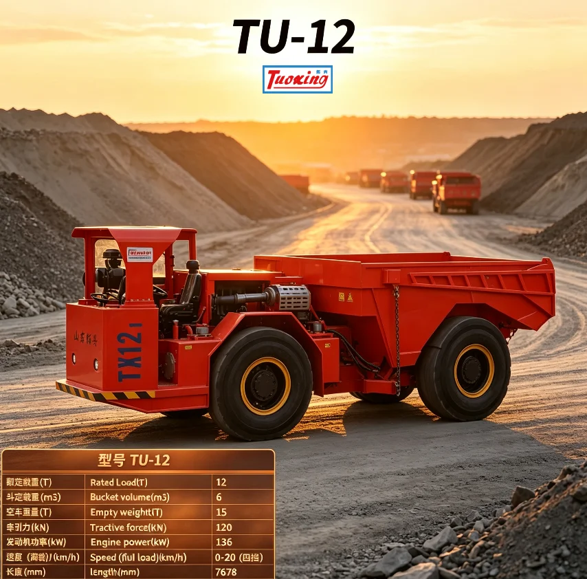 Tuoxing Underground Gold Mining Machinery Dump Truck