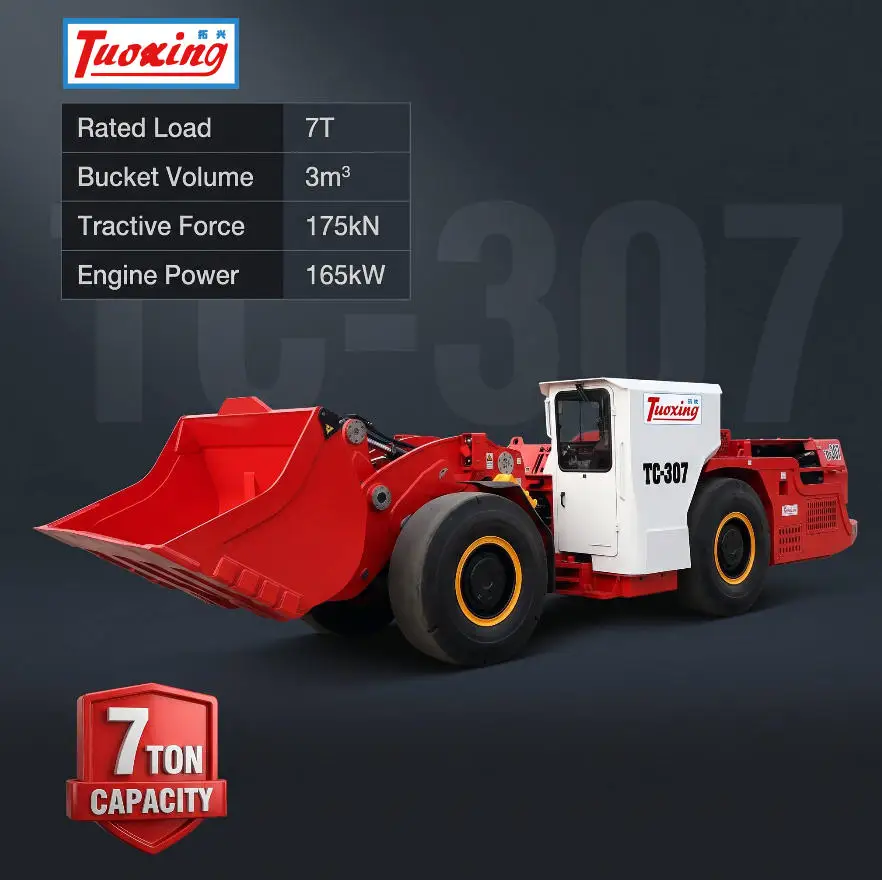 TC-307 Yantai tuoxing silnik spalinowy tunelowy ładowacz podziemny transporter do wydobycia