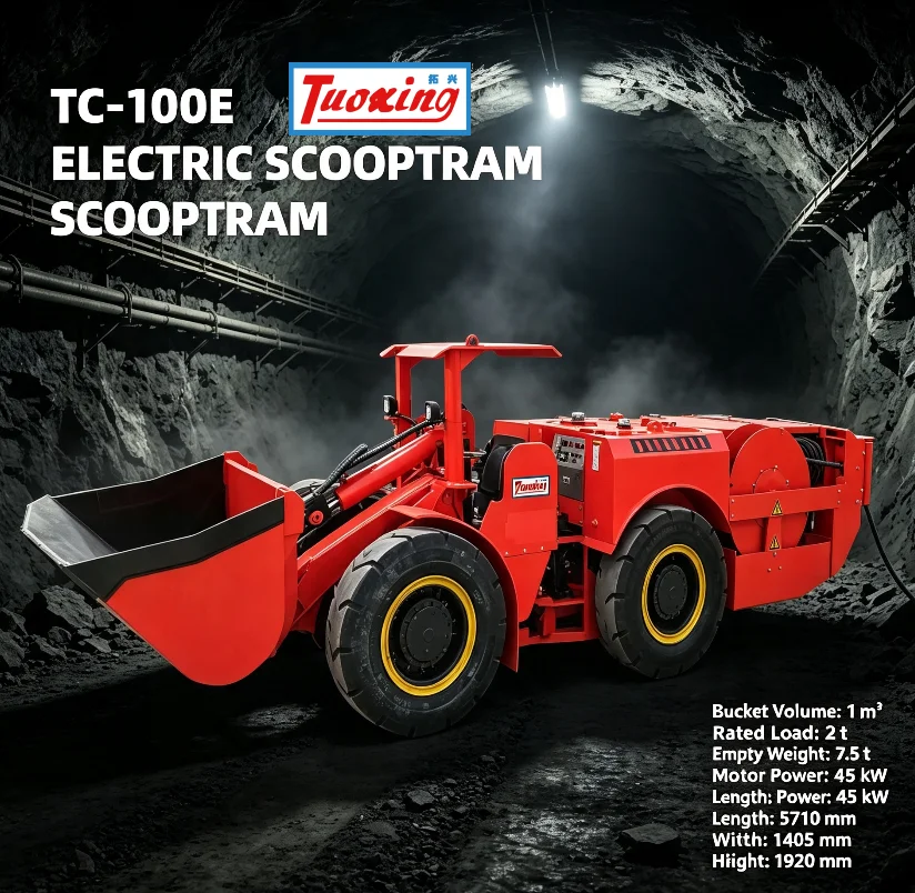 TC-100E Chargeur électrique à roues pour exploitation minière souterraine Scooptram