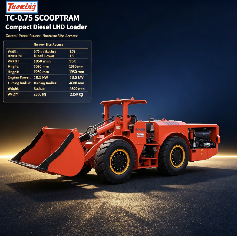 Top Marke Neu 1cbm 7,5 Tonnen Tiefbaulader Mini-Bergbaumaschinen