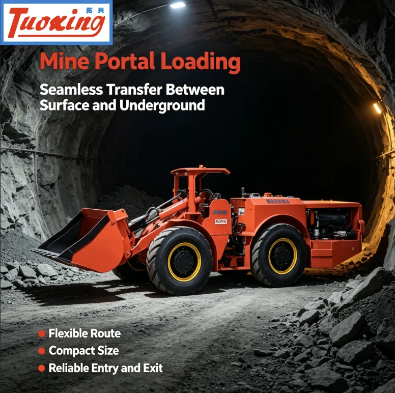 TC-100 Yantai Tuoxing CARGADORASR Hot Sale Underground Transport Vehicles Mining Lhd Underground Scooptram For Tunnel