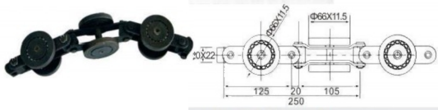Heavy duty drag chains details