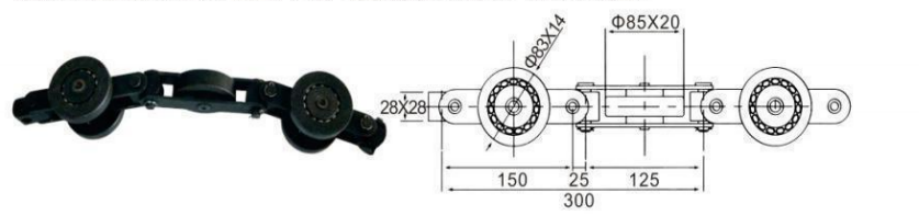 Heavy duty drag chains factory
