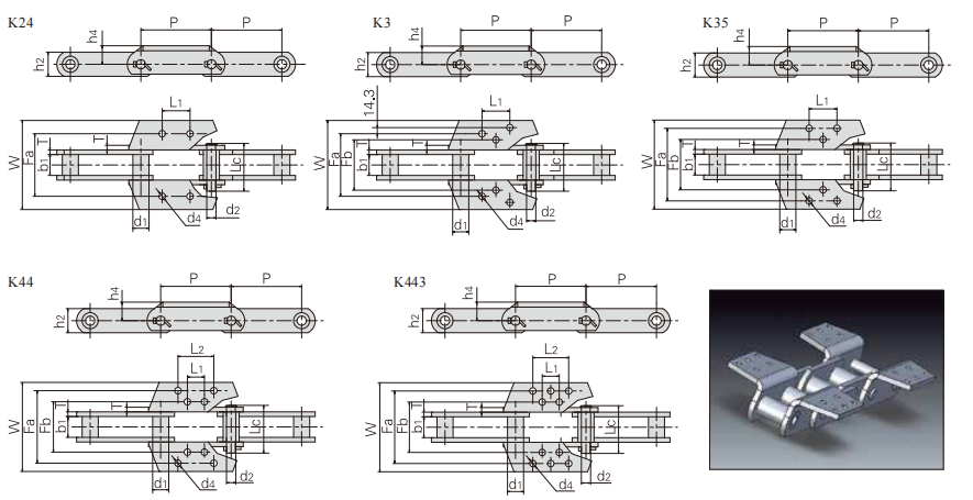 conveying chain for cement industry717-12