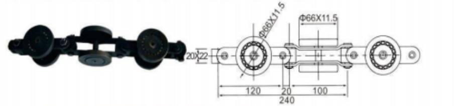 Heavy duty drag chains details