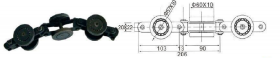 Heavy duty drag chains manufacture