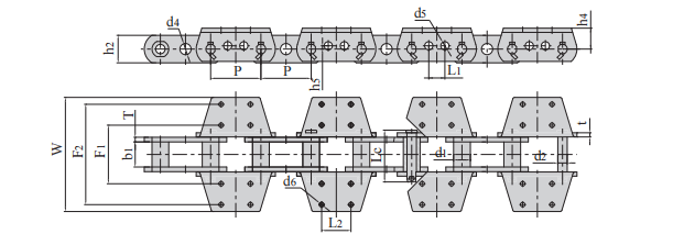 conveying chain for cement industry717-9