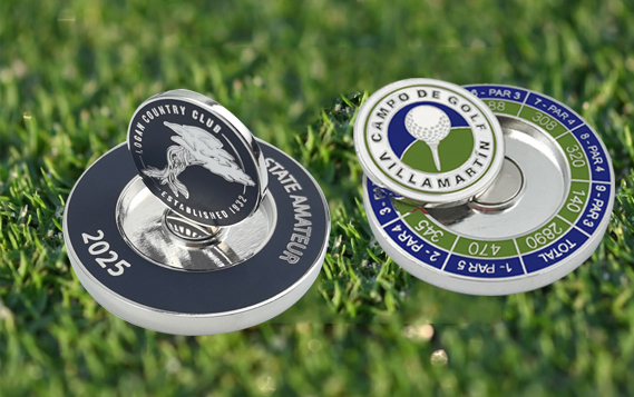 Golf Poker Chip Ball Marker ,Your Logo, On the Green. The Ultimate Golf Impression.