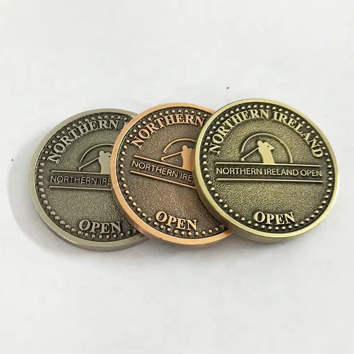 Metal Embossed Old Aged Coin With Customized Company logo