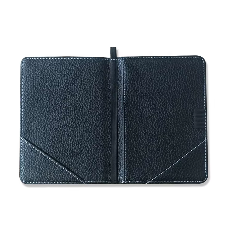 Custom Magnetic Golf Ball Marker Black PU Leather Golf Score Card Holders