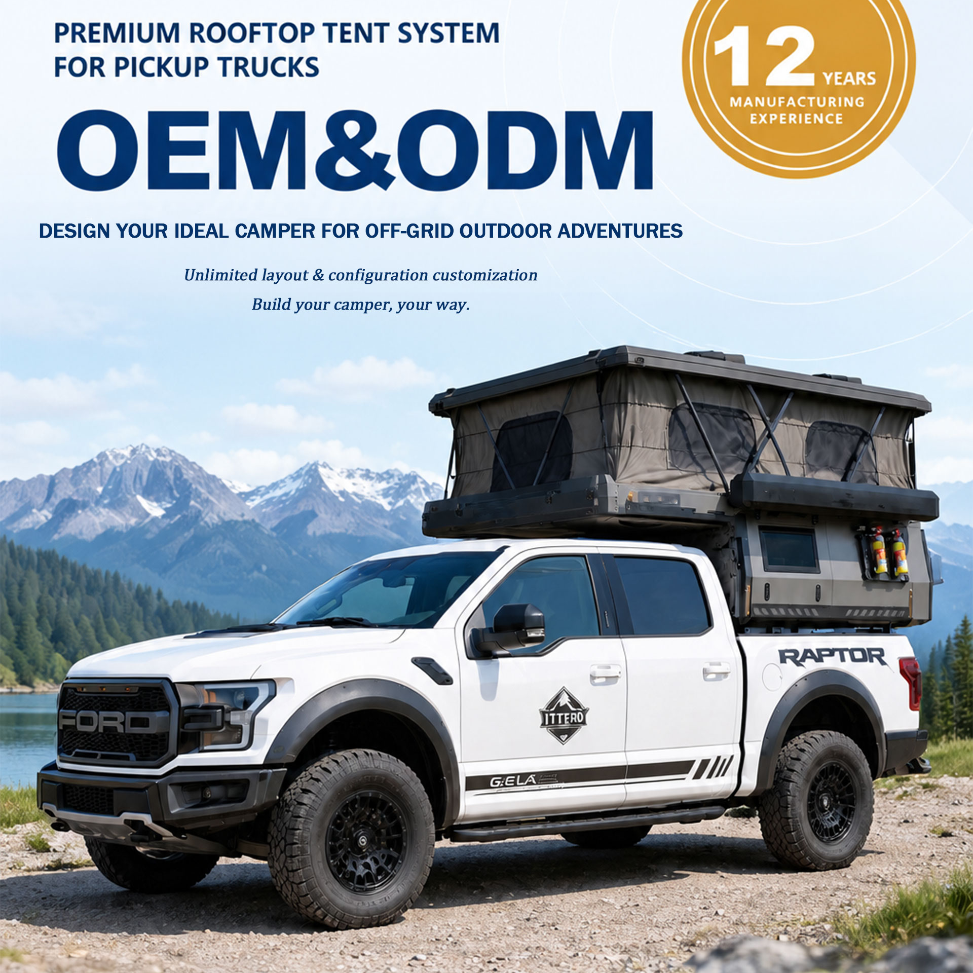 PREMIUM ROOFTOP TENT SYSTEM FOR PICKUP TRUCKS