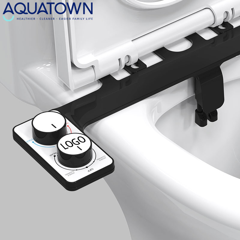 product non electric key button bidet toilet attachment dual nozzle smart toilet bidet shattaf detachable non electric bidet-2