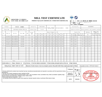 Raw Material Inspection
