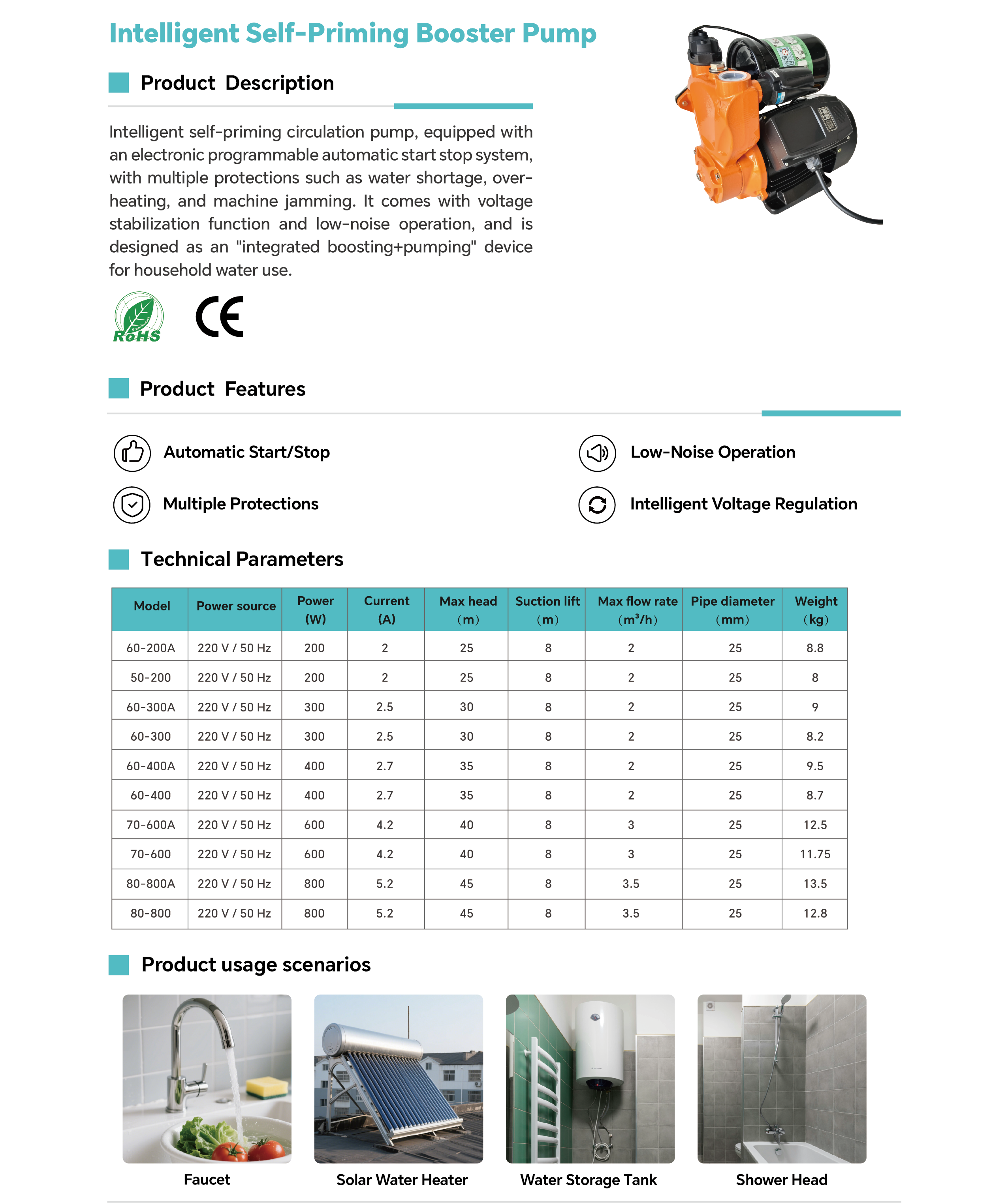 Household Automatic Self-Priming Water Booster Pump Pressure Control 220V Electric Self-Priming Domestic Home Pump.png