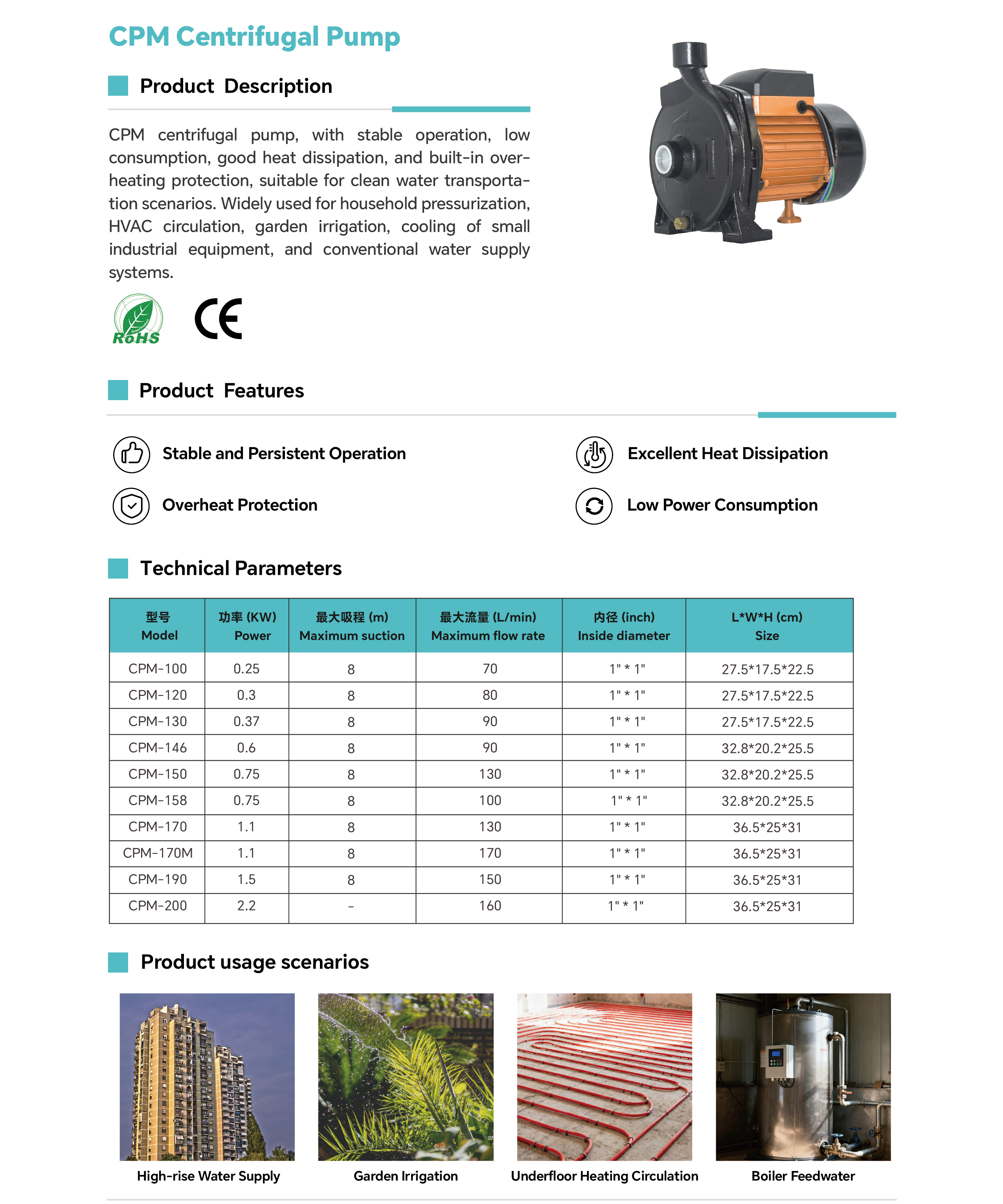 CPM Centrifugal Water Pump for Household, Small Farm Water Supply, Agricultural Irrigation, and Domestic Water Transfer.png