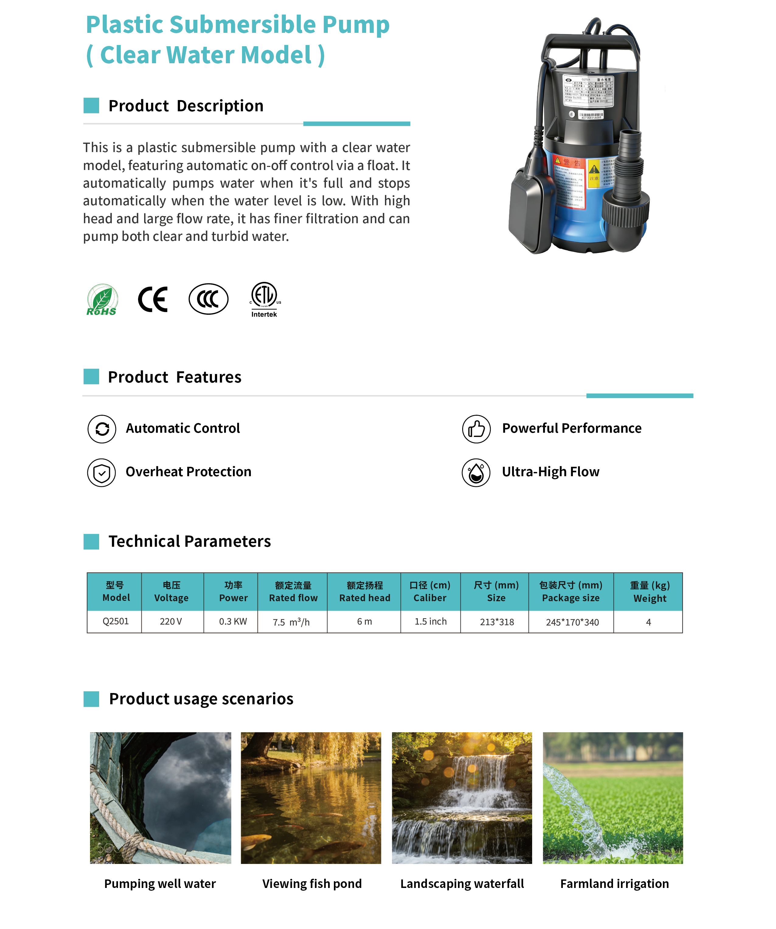 Submersible Water Pump Automatic Float Switch Clean Water Pump for Pool Draining, Flood Pond.png