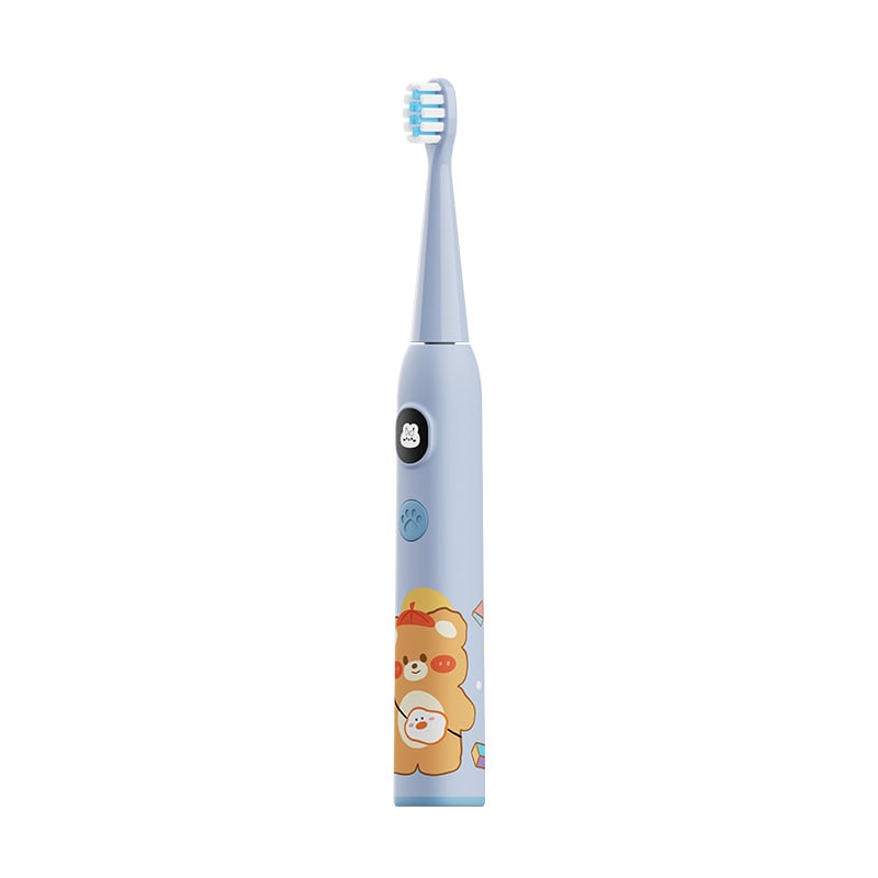 Customizable Kid's Electric Toothbrush 3 Modes Cute Animal Cartoon Replaceable Brush Heads