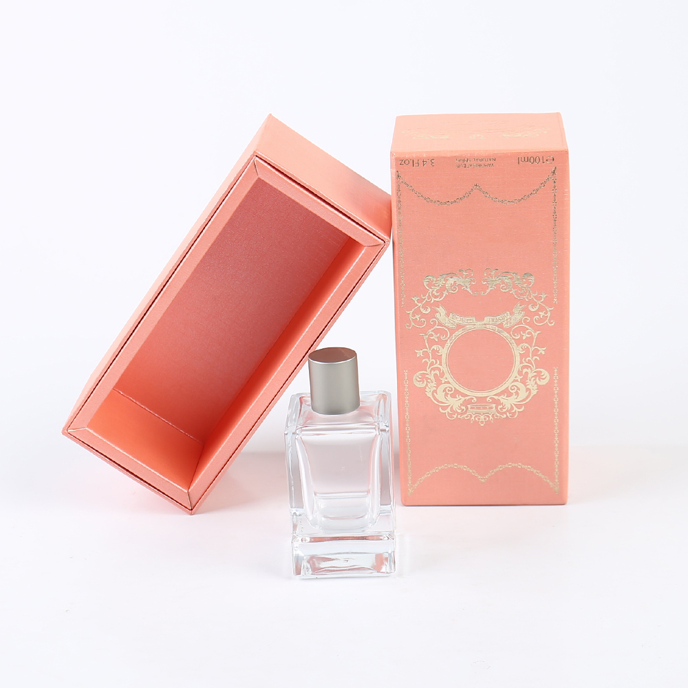 Custom Luxury Perfume Packaging Box with Rigid Lid Base Specialty Embossing Hot Stamping Logo Paper Gift Box with Paper Lining