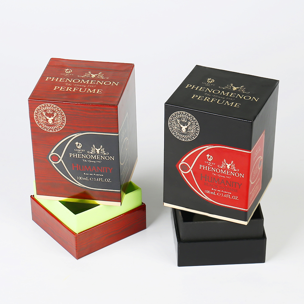 Custom Luxury Perfume Packaging Box Hot Stamping Heaven and Earth with Foam Lining