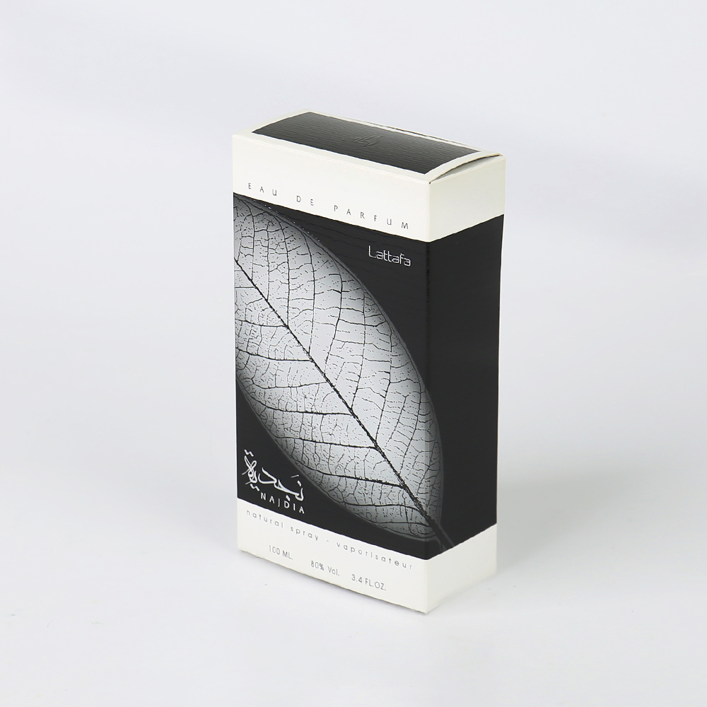 Custom Luxury Special Silver Card Box Soft Cosmetics Box with Logo Printing for Arabic Perfume Packaging with Anti Counterfeiting Label