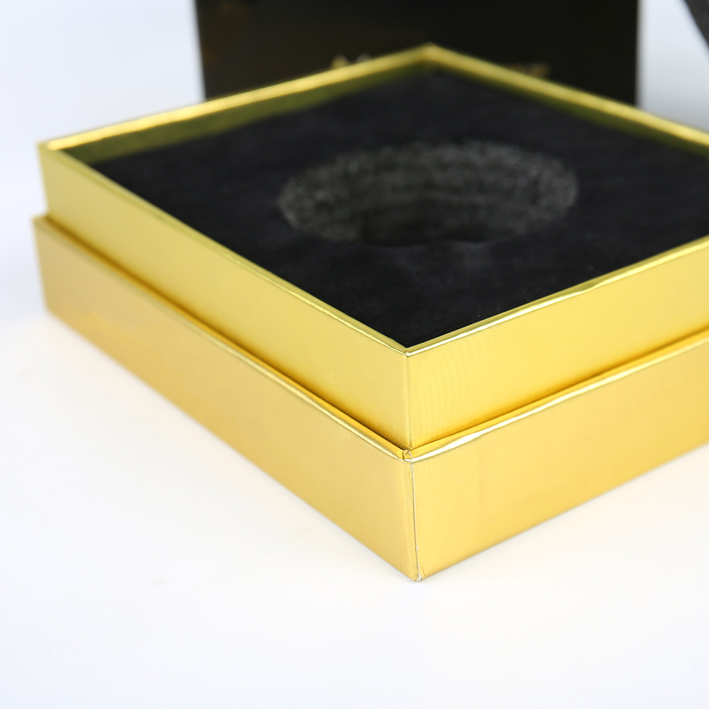 Custom Luxury Perfume Packaging Box Silver Hot Stamping Spot UV Recycle Heaven and Earth Cover Box with Foam Lining