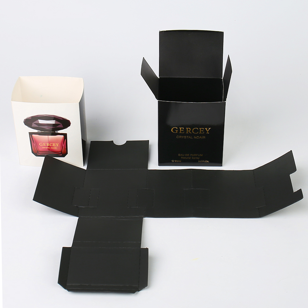 Custom Luxury White Card Paper Box with Sleeve Hot Stamping Logo Printing Cosmetics Soft Box Perfume Packaging with Paper Lining