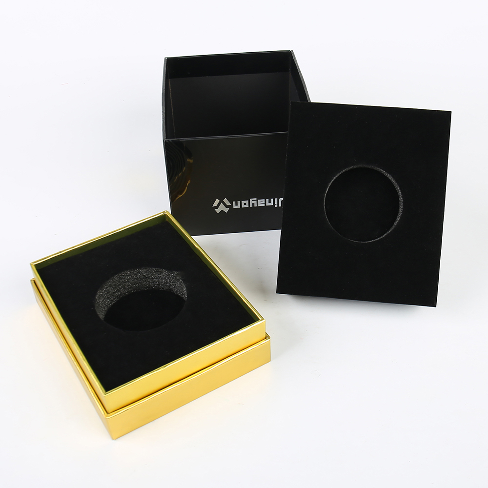 Custom Luxury Perfume Packaging Box Silver Hot Stamping Spot UV Recycle Heaven and Earth Cover Box with Foam Lining