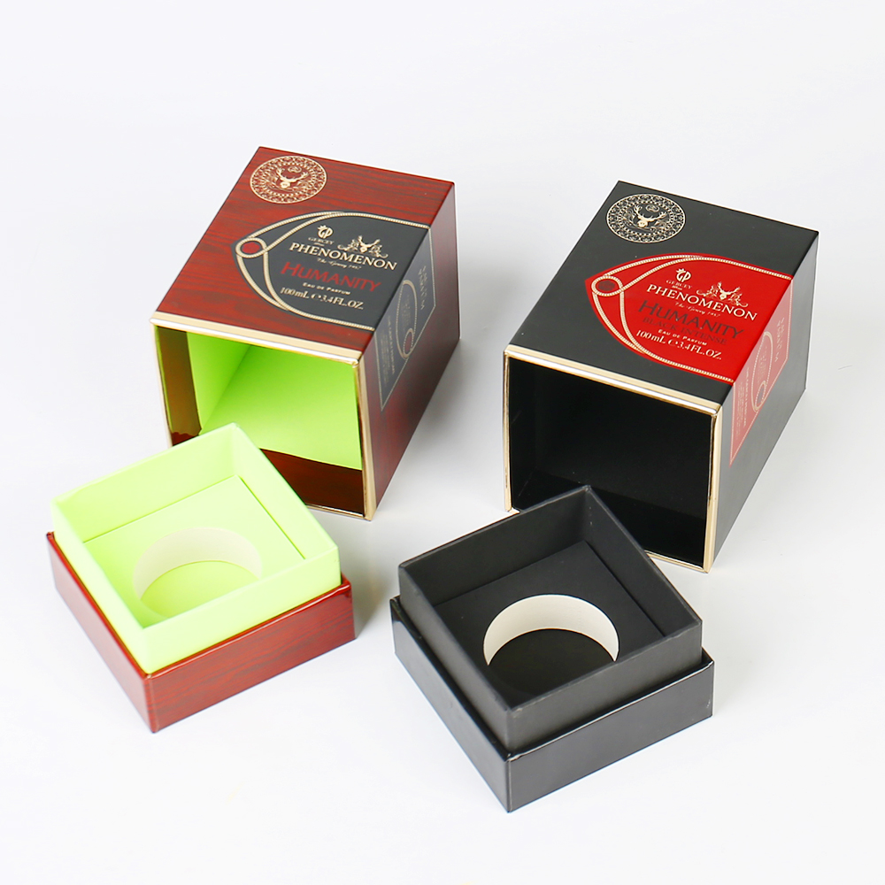 Factory Custom Base and Lid Paper Gift Box Hot Stamping Custom LOGO with Sponge Lining Paper Box for Arab Perfume Package