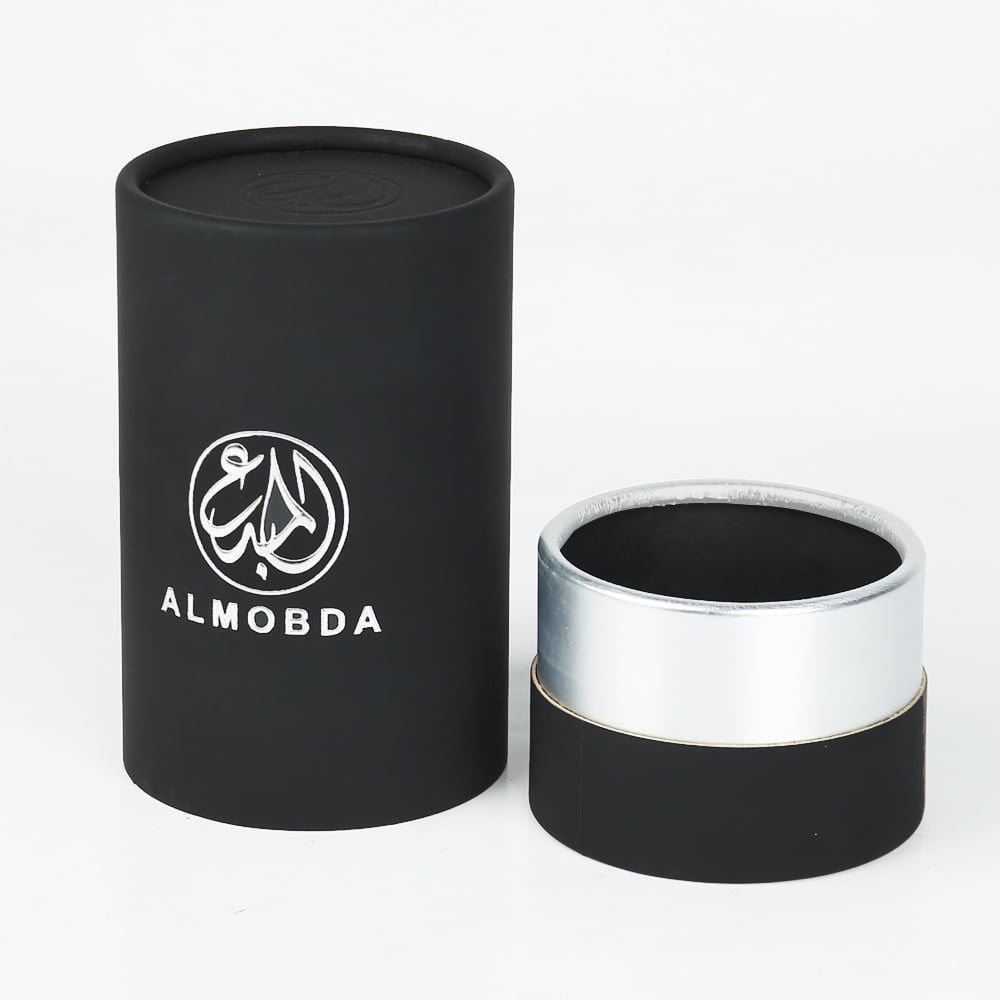 Custom Luxury Perfume Packaging Set Black Paper Tube and Box Cosmetics Box with Logo Printing for Arabic Perfume Packaging 