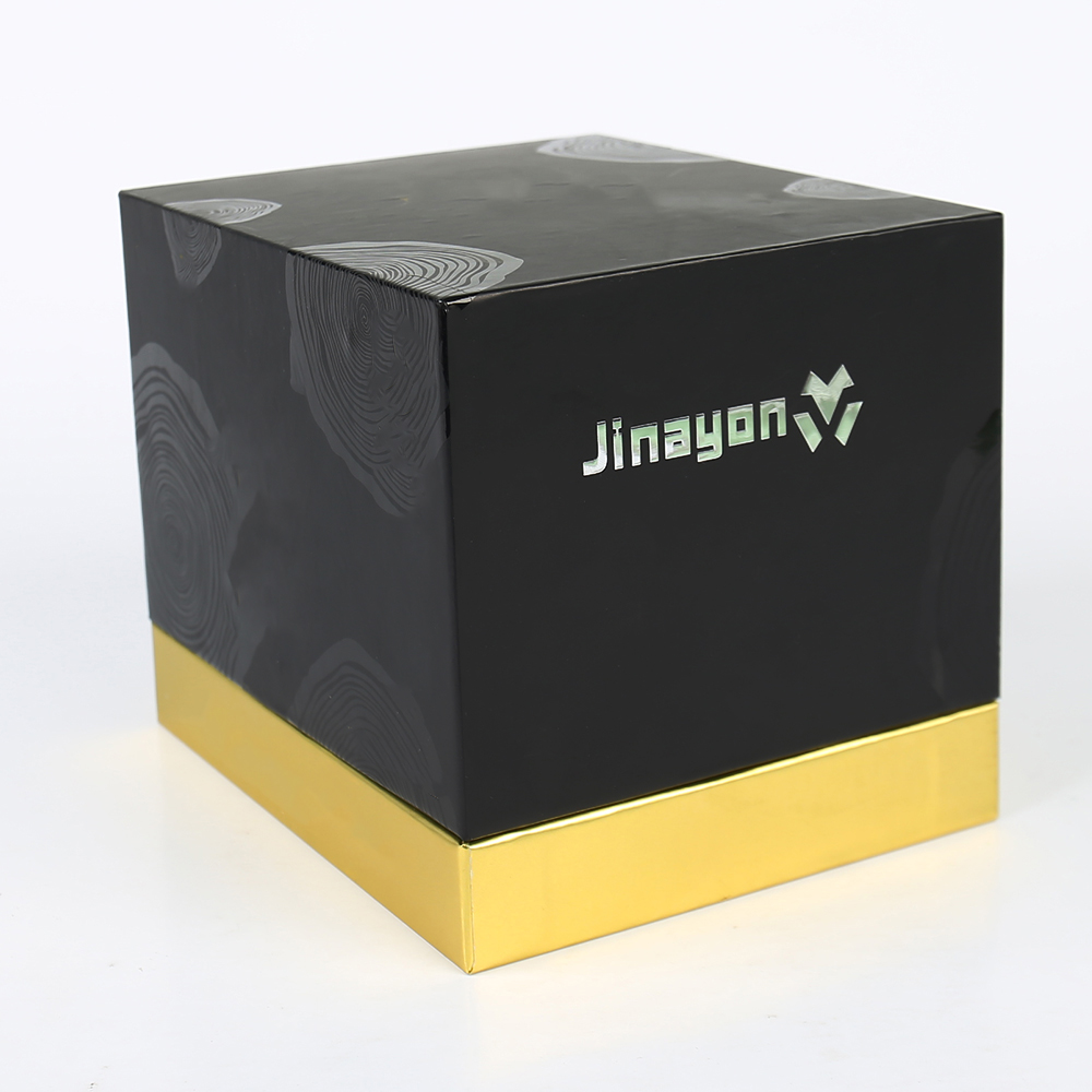 Custom Luxury Perfume Packaging Box Silver Hot Stamping Spot UV Recycle Heaven and Earth Cover Box with Foam Lining