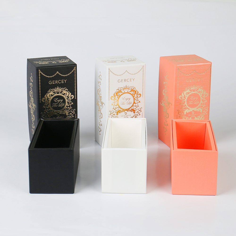Custom Luxury Perfume Packaging Box with Rigid Lid Base Specialty Embossing Hot Stamping Logo Paper Gift Box with Paper Lining