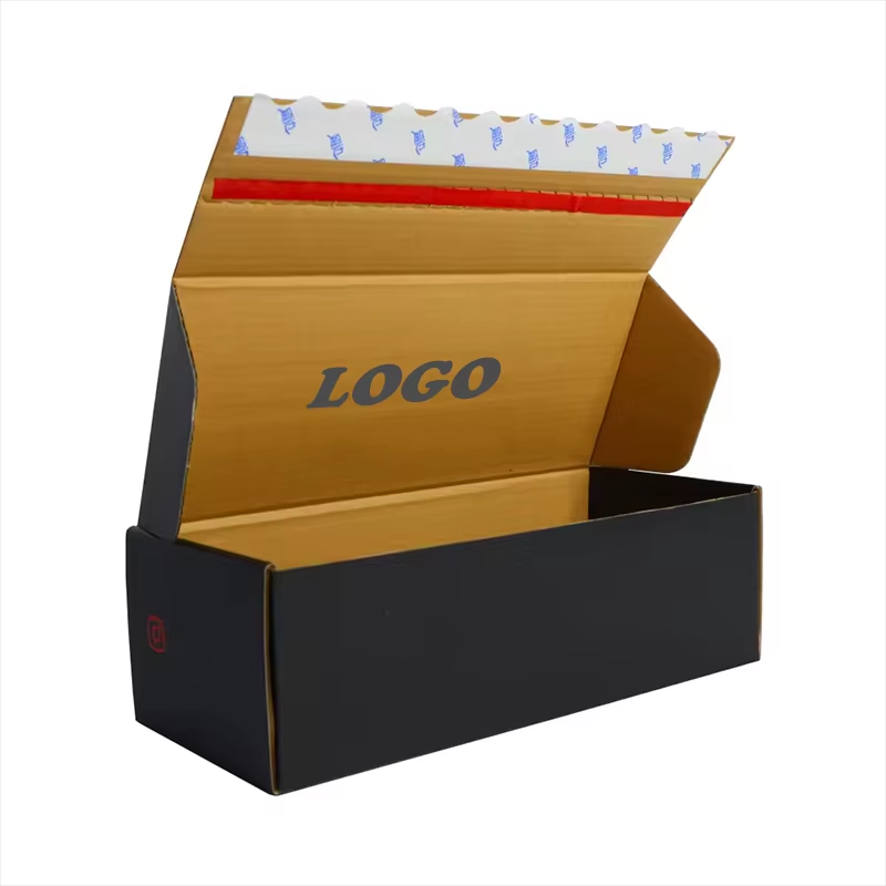 Manufacturer Custom Logo Corrugated Board Shipping Mailer Box with Matt Lamination Easy Tear Feature for Shoes Clothes Packaging
