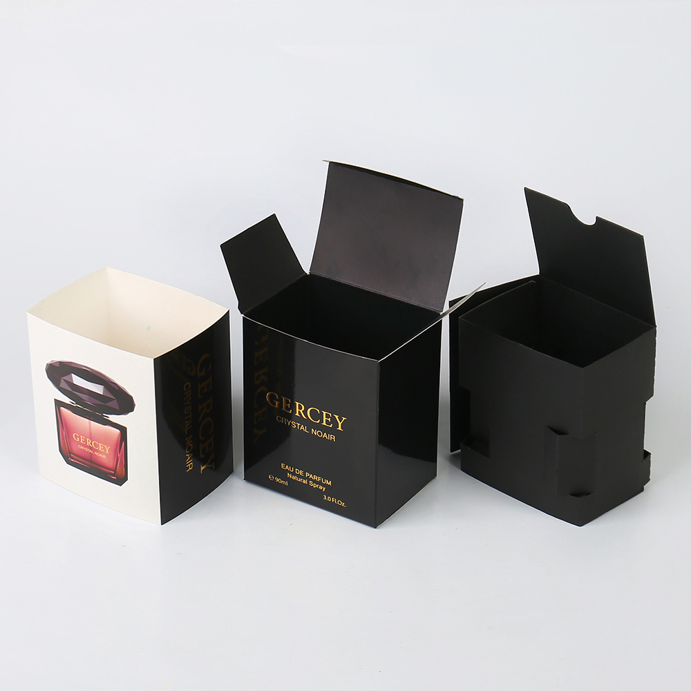 Custom Luxury White Card Paper Box with Sleeve Hot Stamping Logo Printing Cosmetics Soft Box Perfume Packaging with Paper Lining