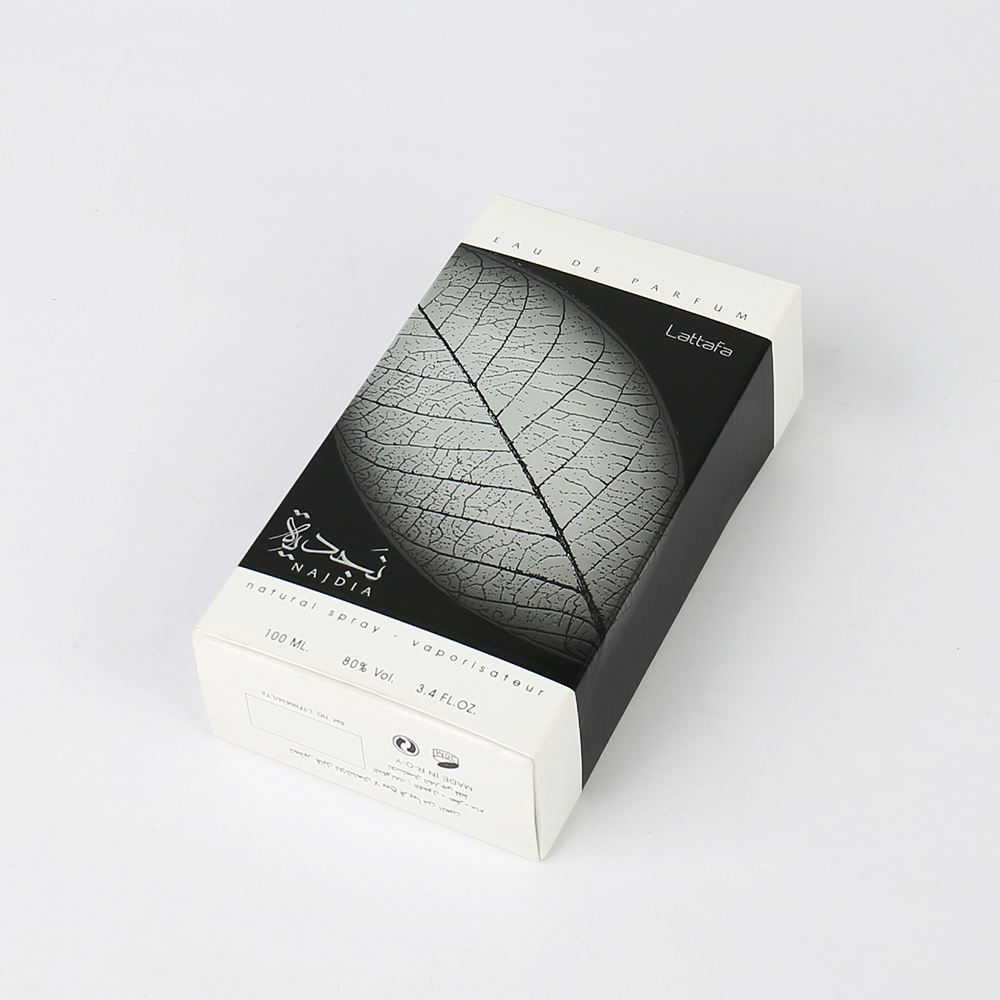 Custom Luxury Special Silver Card Box Soft Cosmetics Box with Logo Printing for Arabic Perfume Packaging with Anti Counterfeiting Label