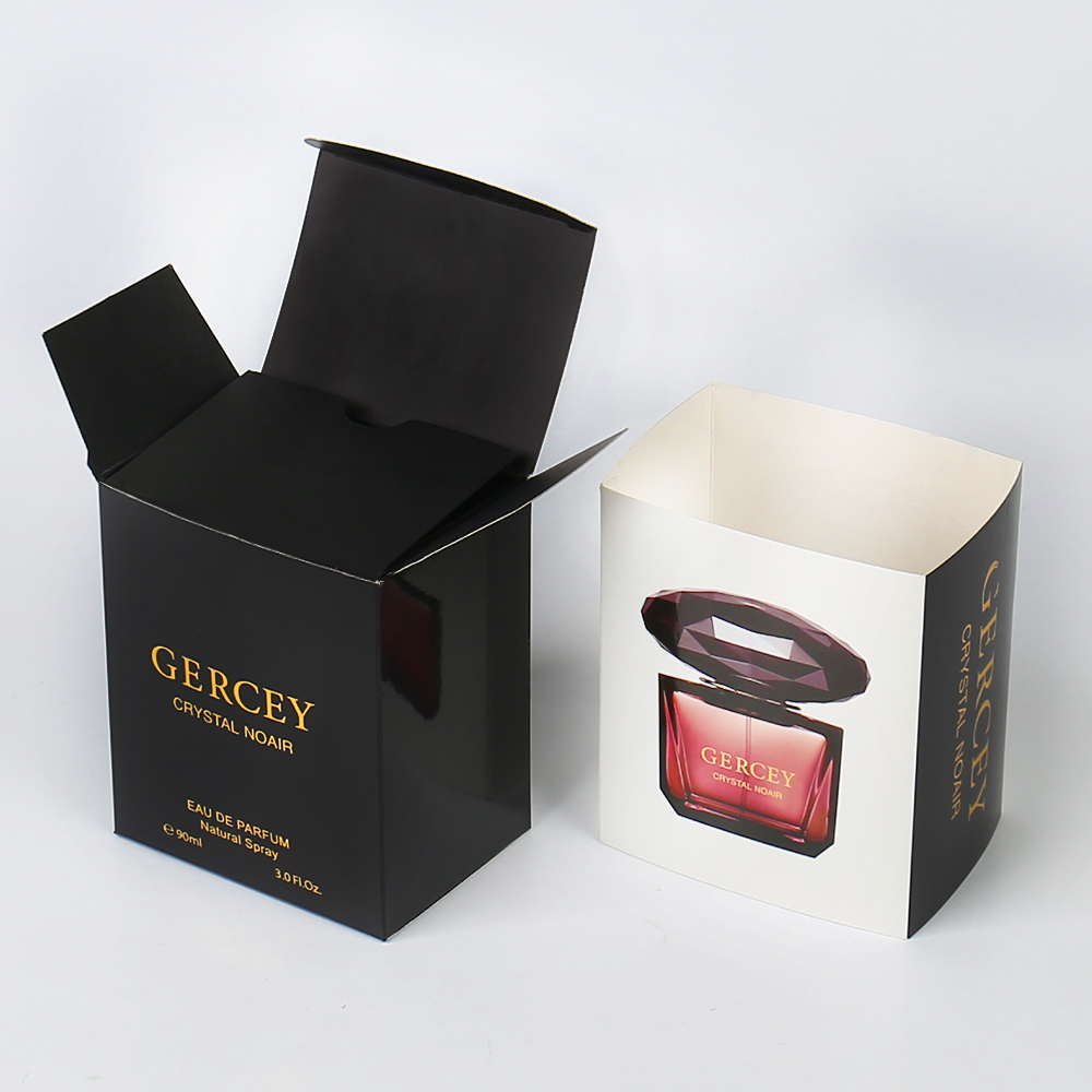 Custom Luxury White Card Paper Box with Sleeve Hot Stamping Logo Printing Cosmetics Soft Box Perfume Packaging with Paper Lining